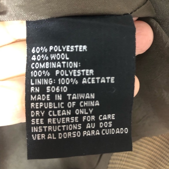 Vtg 90's Kasper For ASL Houndstooth Blazer Jacket Sz 4 Brown English Countryside - Picture 9 of 12